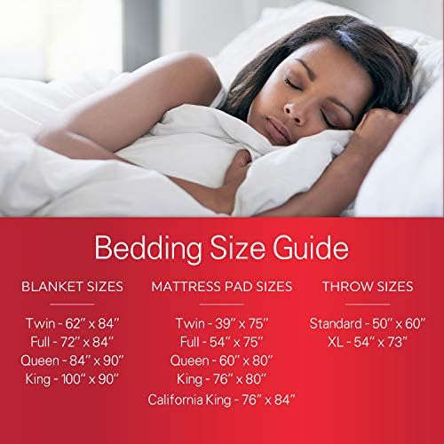 Sunbeam Heated Mattress Pad | Quilted Polyester, 10 Heat Settings , White , King - MSU3GKS-P000-12A00
