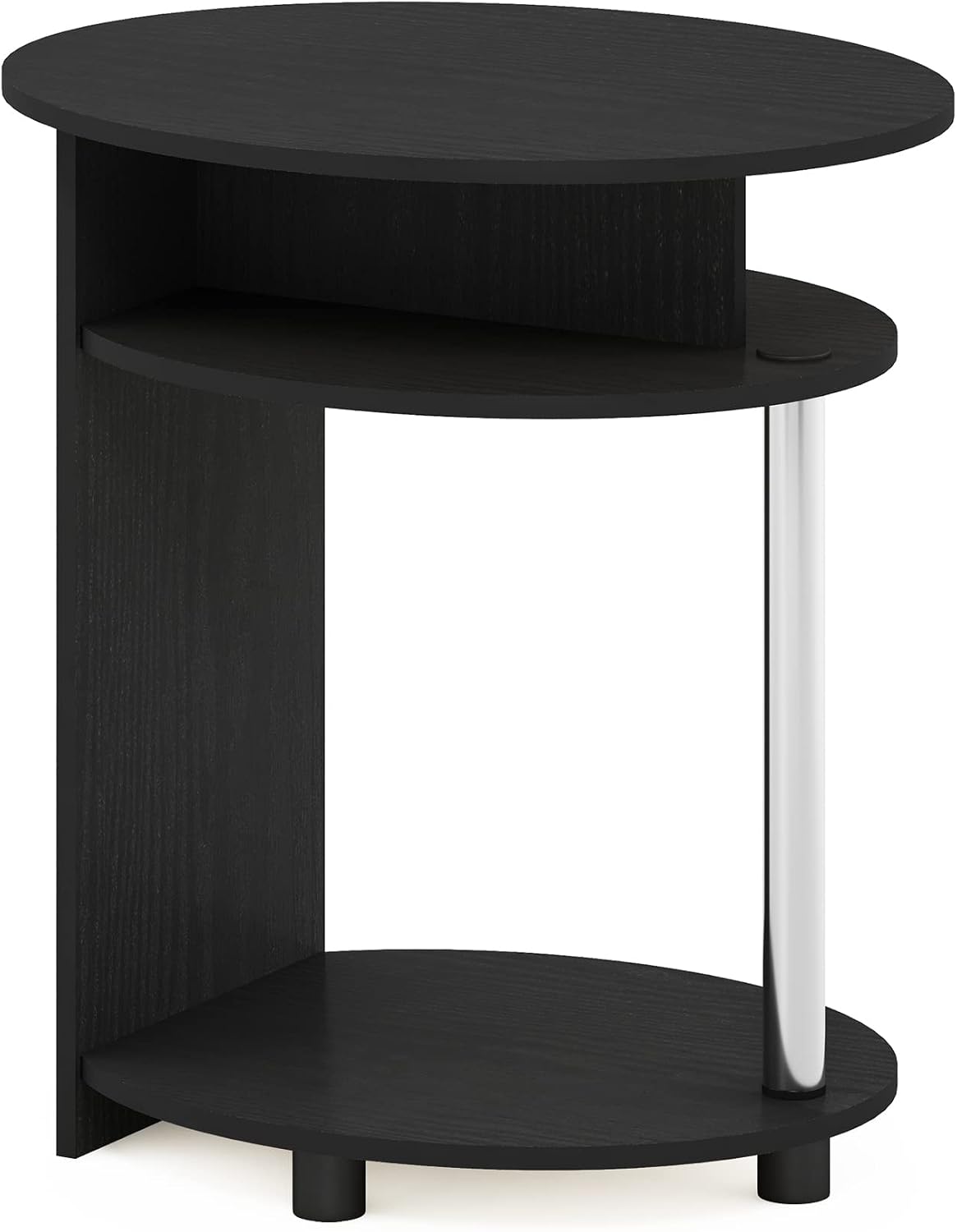 Furinno SIMPLE DESIGN Side Table, 2-Tier Modern End Table with Soft Edges, Open Shelves Night Stand, Bedside Table, for Living Room, Bedroom, French Oak