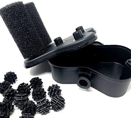5XBIO Bio Filter Without Pump Use for Water Gardens and Koi Ponds, Black
