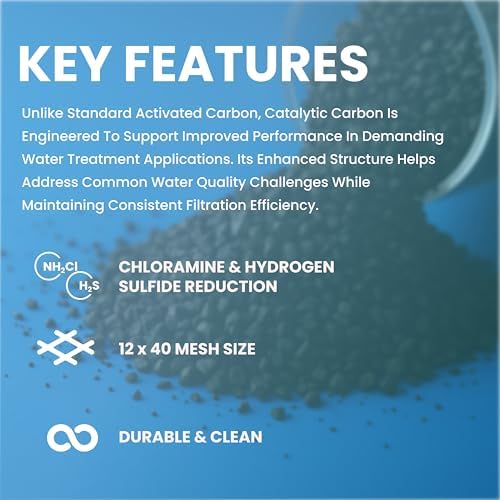 LiquaGen 1.5 Cubic Foot - Coconut Carbon Media Whole House Systems | Contaminant Remover | Highly Porous Activated Charcoal Bulk for Whole Home