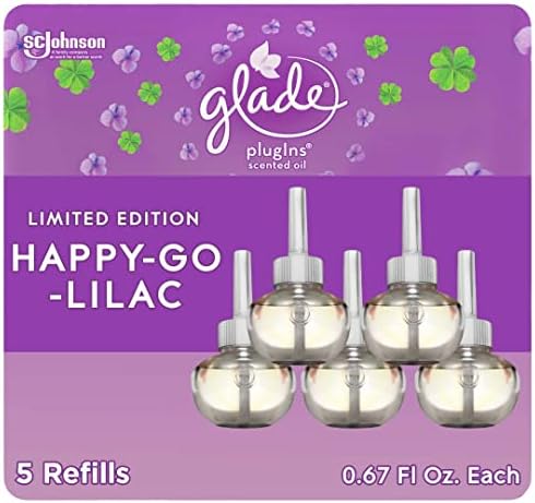 Glade PlugIns Refills Air Freshener, Scented and Essential Oils for Home and Bathroom, Stay Cool Watermelon, 3.35 Fl Oz, 5 Count