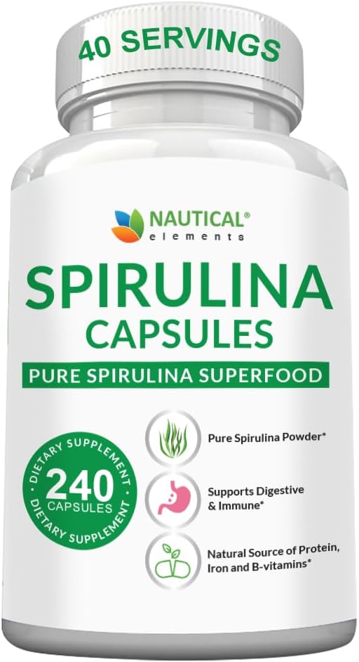 Premium USDA Organic Spirulina Powder - Organic Spirulina of Blue Green Algae from California & Hawaii – 100% Vegetarian & Vegan, Non-GMO, Non-Irradiated – The Best Green Superfood for Smoothies!