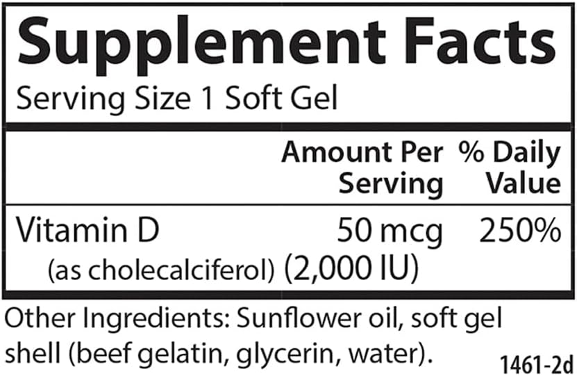 Carlson Vitamin D3, 2000 IU (50 mcg), Bone Health, 360 Softgels | Muscle Health; Cholecalciferol; Vitamin D Supplements; Vitamin D3 Soft Gels