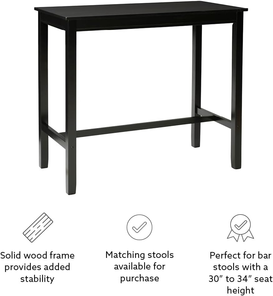 Linon Claridge Rustic Wood 36 inch Height Pub Table