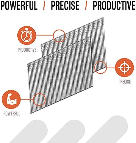 Paslode, Finishing Nail, 650232, 20 Degree Angled Galvanized, 16 Gauge, 2,000 per Box, 2 1/2 inch