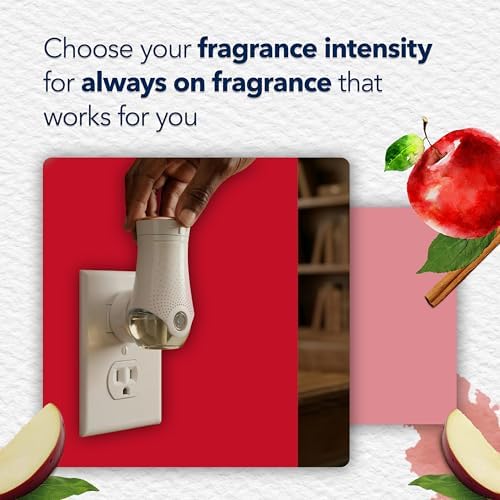 Glade PlugIns Refills Air Freshener, Scented and Essential Oils for Home and Bathroom, Apple Cinnamon, 1.34 Fl Oz, 2 Count
