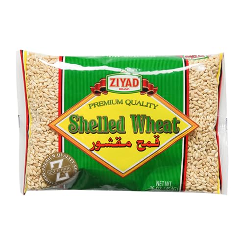 Ziyad Soft White Wheat Berries - Shelled Wheat Cereal, 16 oz (1Lb)