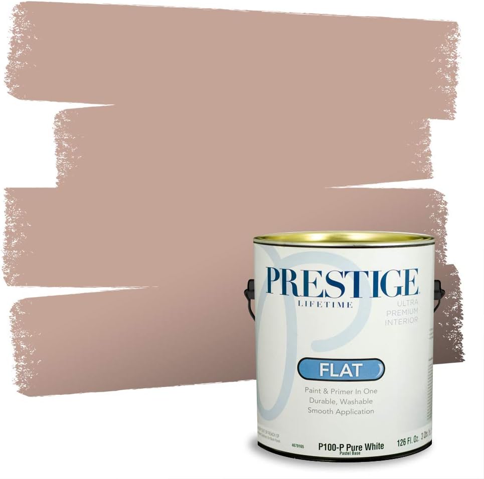 PRESTIGE Paints Exterior Paint and Primer In One, 1-Gallon, Semi-Gloss, Comparable Match of Sherwin Williams* French Roast*