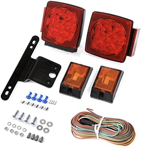 CZC AUTO 12V Submersible LED Trailer Light Kit, Under 80 Inch Boat Utility | Trailer Lights and Wiring Kit for Utility Trailer, Boat Trailer, Jet Ski