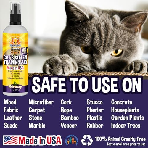Bodhi 3-in-1 Cat & Kitten Training Aid - Cat Deterrent Spray for Indoor and Outdoor Use - Repellent to Establish Boundaries, Keep Cats Off Furniture