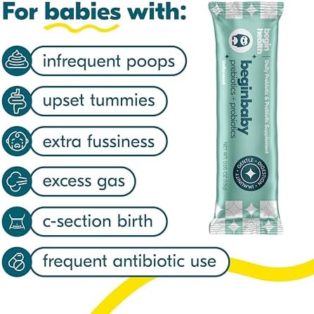 Begin Health Beginbaby® Prebiotics and Probiotics for Infants 0-12 Months | Baby Formula Prebiotic + Probiotic Powder with 2'-FL HMO's & B. Infantis for Optimal Digestion | 28-Packs - Unflavored