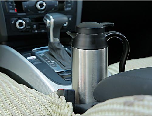 12V 750ml Stainless Steel Car Electric Heating Mug Drinking Cup Travel Kettle Water Boiler for Water Tea Coffee Milk