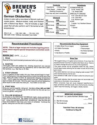 Brewer's Best German Oktoberfest Home Brewing Ingredient Kit