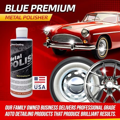DURA-COATING TECHNOLOGY, Blue Premium Metal Polish - Perfect Brightener and Scratch Remover for Aluminum Wheels, Diamond Plate, Stainless Steel
