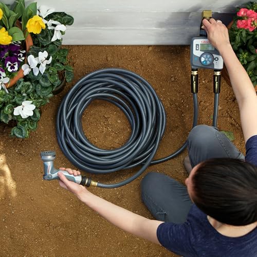 Gilmour Flexogen 5/8 in x 25 ft Garden Hose, Heavy Duty Water Hose, Flexible and Kink Resistant Outdoor Hose | 8-layer heavy duty build