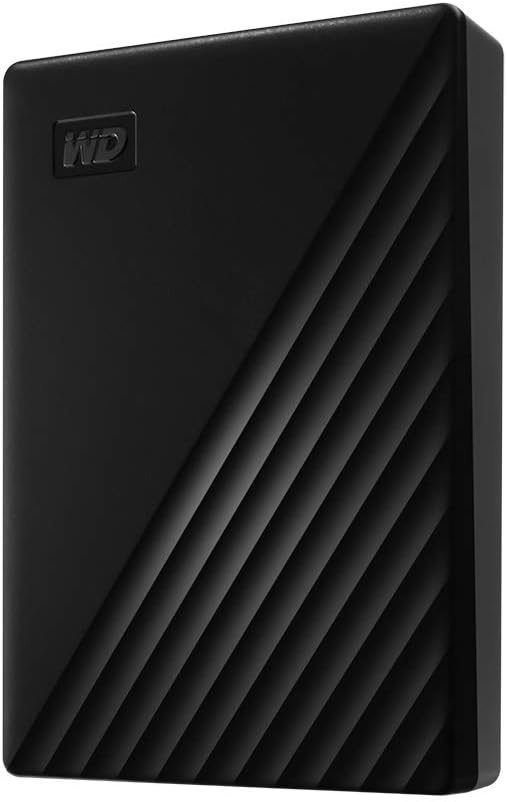 WD 4TB My Passport, Portable External Hard Drive, Black, backup software with defense against ransomware, and password protection