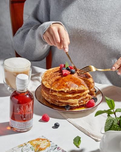 Escuminac Canadian Maple Syrup, Extra Rare Amber Rich Taste, Pure & Organic. Mini Glass Bottles 12 x 50ml, Bulk Format for Party Favors, Wedding
