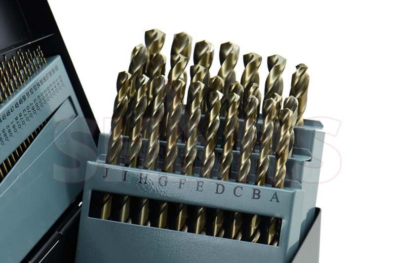 Shars 1/16-1/2", A-Z, #1-#60 M35 Cobalt Jobber Drill Set (115 PCS) 404-2203C L