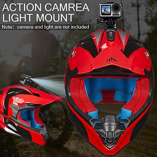 ILM Adult Dirt Bike Helmets ATV Motocross Dirtbike Helmet with Super Soft Liner Camera Mount for Men Women Motorcycle Dual Sport DOT Model-216 (Red
