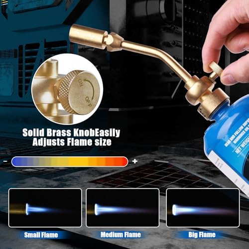 BLUEFIRE Solid Brass Jumbo Pencil Flame Gas Welding Torch Head Nozzle Upgraded Full Metal Version Fuel by MAPP MAP Pro Propane CGA600 Cylinder