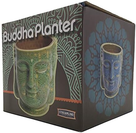 Streamline Imagined Buddha Head Ceramic Planter Pot