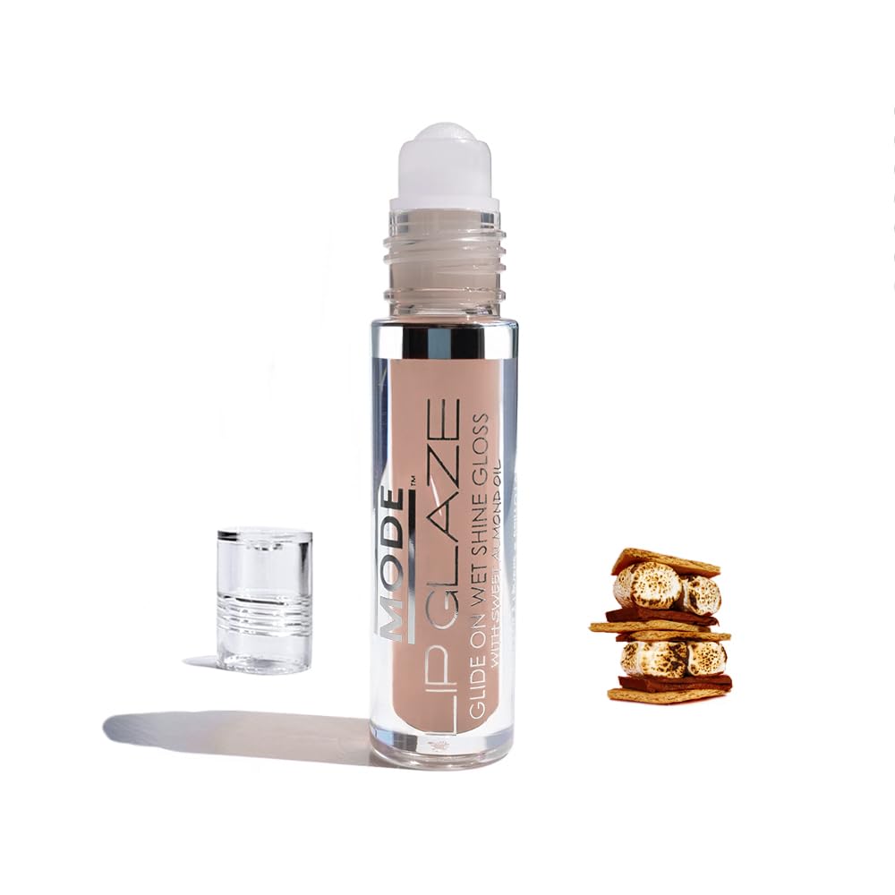 MODE Lip Glaze Cotton Candy Flavored Lip Gloss, Hydrating Sheer Wet Shine, Skincare Fruit Oils