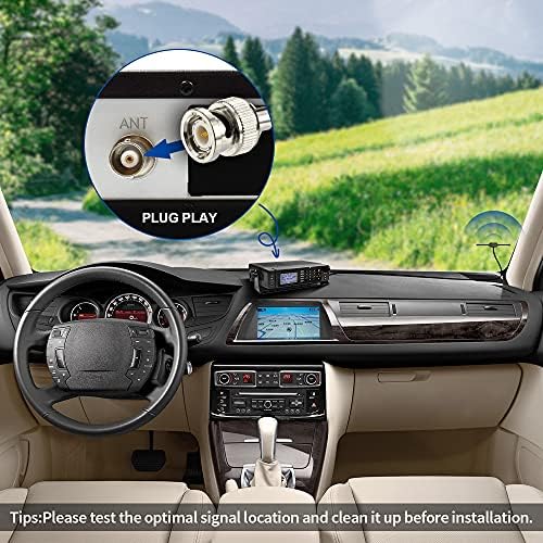 Bingfu VHF UHF Car Truck Police Scanner Adhesive Mount Antenna Vehicle Mobile Ham Amateur Radio BNC Male Dipole Antenna Compatible with Uniden
