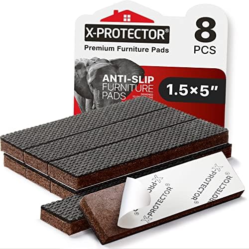X-PROTECTOR Non Slip Furniture Pads – 12 Premium Furniture Grippers 3"! | Best SelfAdhesive Rubber Feet Furniture Feet – Ideal Non Skid Furniture Pad Floor Protectors – Keep Furniture in Place!