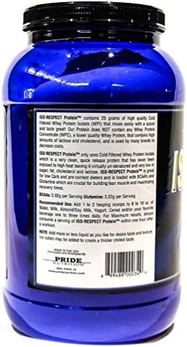 #1 Whey Protein Isolate Shake- Iso-Respect Protein Vanilla 60 Servings– Best Whey Protein Powder for Women & Men – No Lactose - Mixes with a Spoon