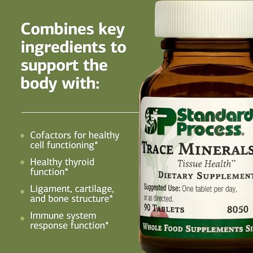 Standard Process Trace Minerals-B12 - Thyroid & Cell Functioning Support with Iodine
