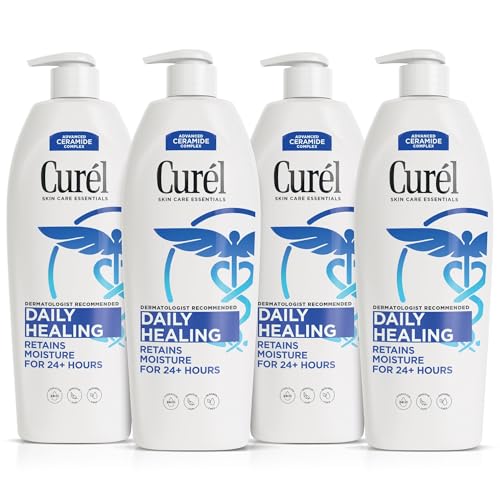 Curel Daily Healing Body Lotion for Dry Skin, Dermatologist Recommended Hydrating Body Lotion with Advanced Ceramides Complex, 20 Oz