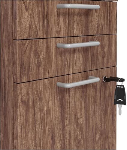 Union & Scale Staples Essentials 3-Drawer Vertical File Cabinet, Letter & Legal Size Documents, Lockable & Mobile, 21.3" D x 15.6" W x 24.3" H, Natural
