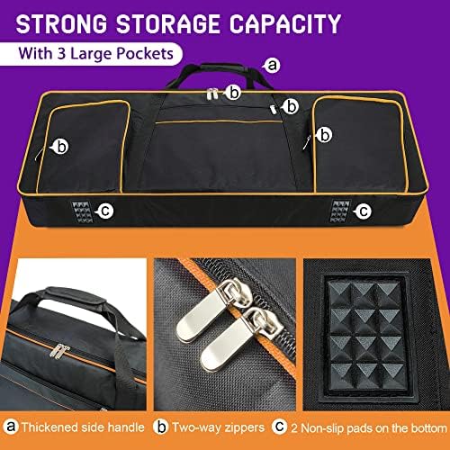Ruibo 61 Key Keyboard Gig Bag Case,Portable Durable Keyboard Piano Waterproof 600D Oxford Cloth with 10mm Cotton Padded Case Gig Bag 40"x16"x6"