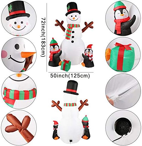 OurWarm 6ft Christmas Inflatables Outdoor Decorations