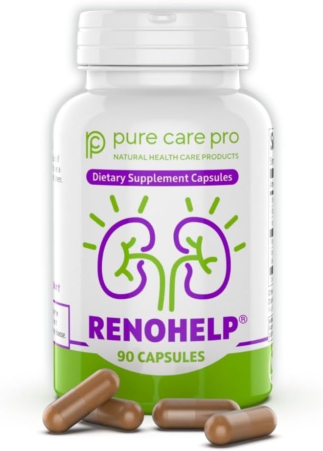 Renohelp Powerful All-Natural Kidney Support Supplement for Healthy Kidney Function, Creatinine Levels and Glomerular Filtration