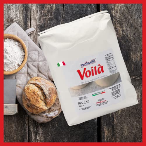 POLSELLI Voila, Spolvero "00" Table & Dusting Flour, Soft Wheat Flour, 5 kg