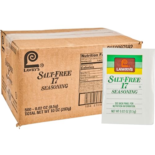 Lawry's Salt Free 17 Seasoning, 10 oz - One 10 Ounce Container of 17 Seasoning Spice Blend Including Toasted Sesame Seeds, Turmeric, Basil and Red Bell Pepper for Seafood Poultry and Beef