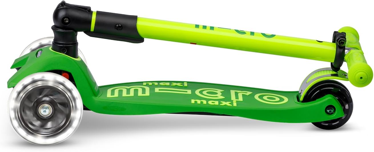 Micro Kickboard | Maxi Foldable LED Kids Scooter for Ages 5-12 | Children