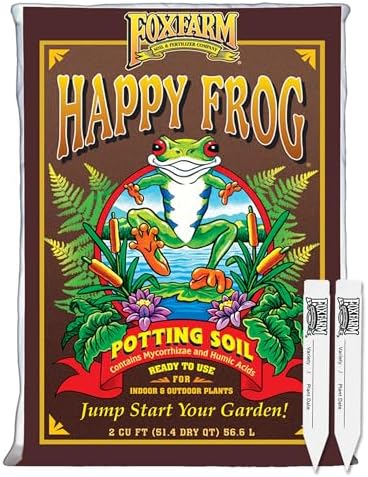 FoxFarm Happy Frog Potting Soil, 2cu ft (Pack of 2) - for Indoor/Outdoor Container Plants - Contains Mycorrhizae and Humic Acids