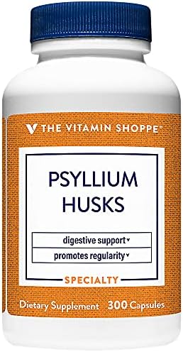 The Vitamin Shoppe Psyllium Husks Plantago Ovata Fiber Supplement (300 Capsules)