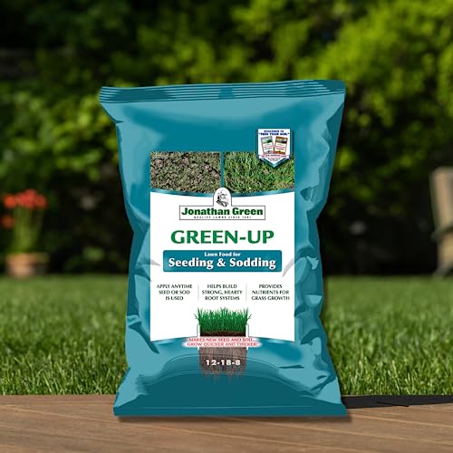 Jonathan Green (11543) Green-Up Lawn Food for Seeding & Sodding - 12-18-8 Grass Fertilizer (15,000 Sq. Ft.)