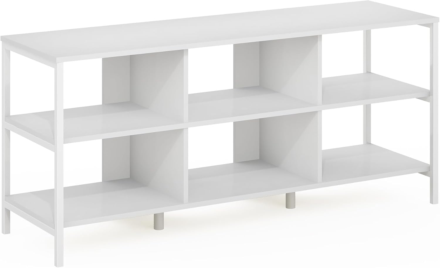Furinno Fowler Multipurpose TV Stand Bookshelves, French Oak Grey
