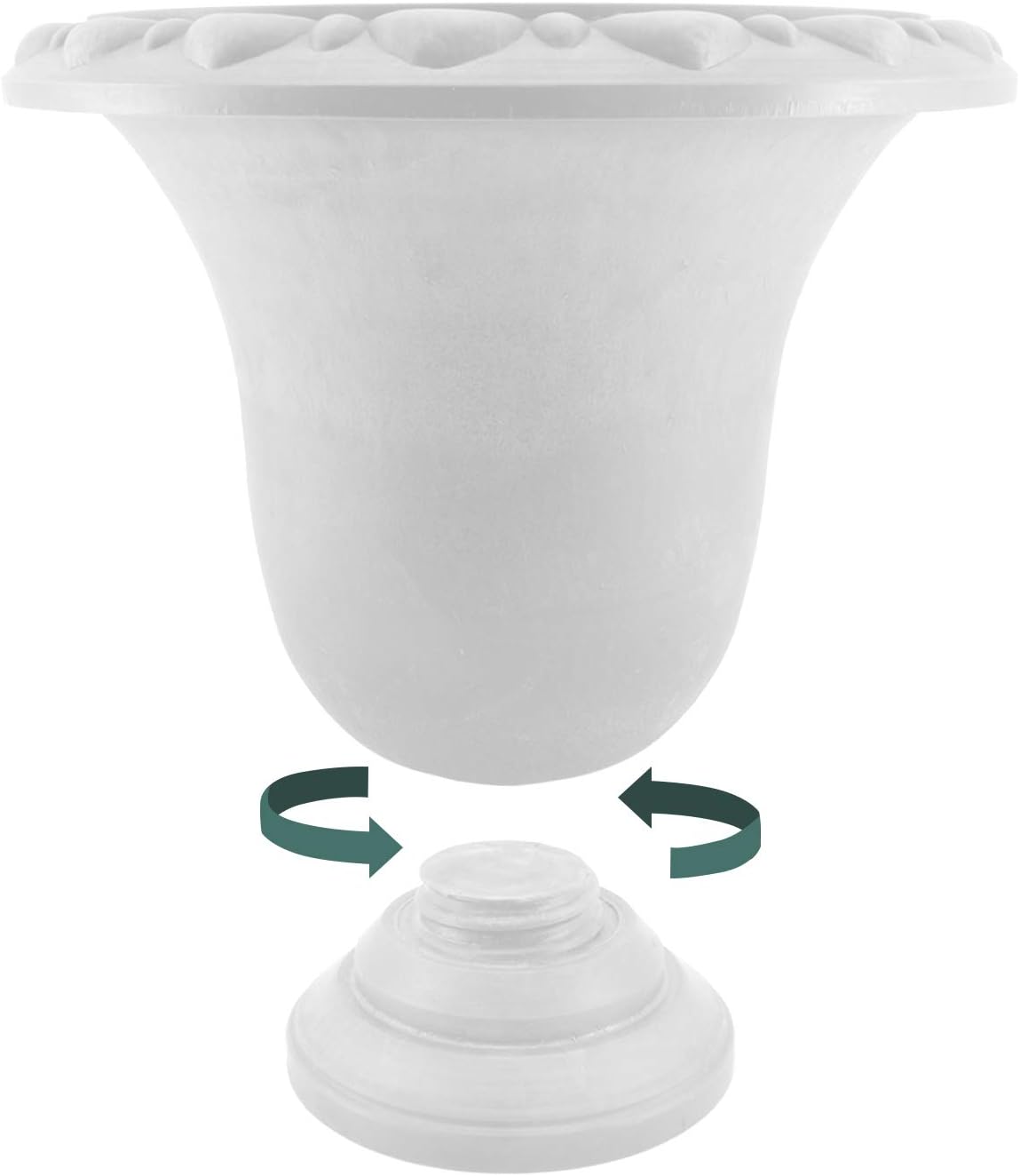 PSW HU40BK Bristol Urn Planter, 16 by 18-Inch, Black