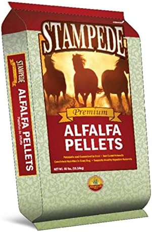 Stampede Alfalfa Pellets, Non-GMO - Perfect for Rabbits, Goats, Equine, and More! (40 lb)