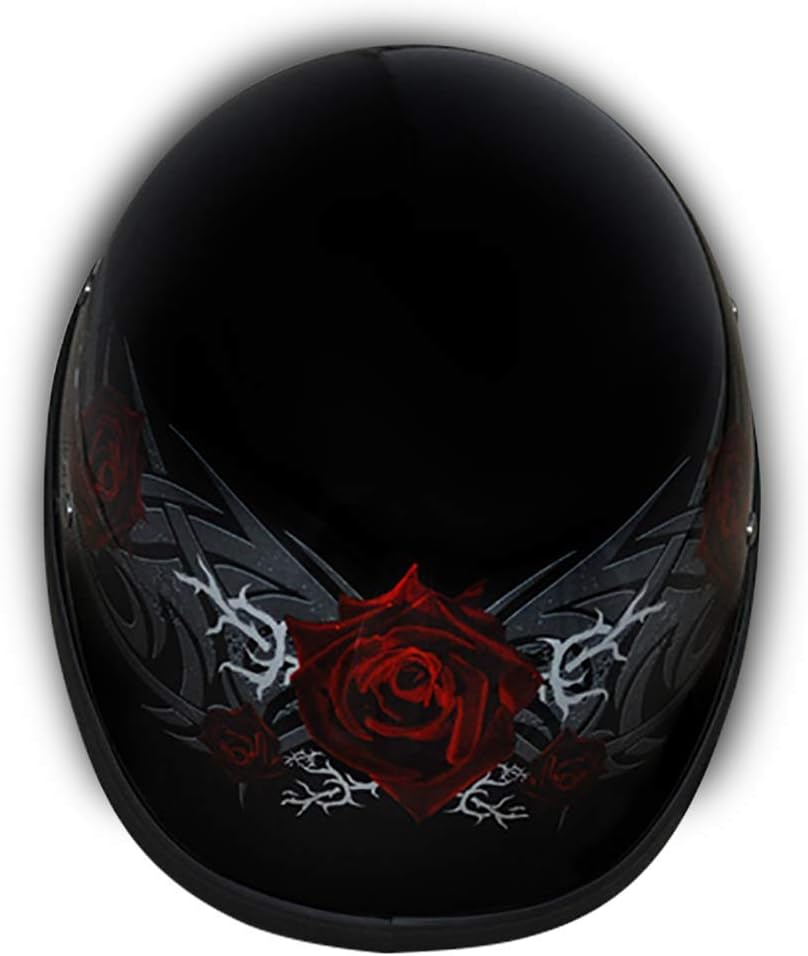 Daytona Helmets Graphics Bicycle Helmets for Men - Novelty Half Helmet with Breathable Liner - Retro Skull Cap – Eagle Headgear with Head Wrap