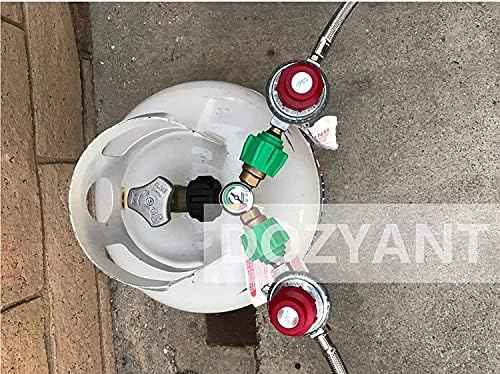 DOZYANT Propane Splitter, 2 Way LP Gas Adapter Tee Connector for 20lb Propane Tank Cylinder, Work with BBQ Grills, Camping Stoves, Gas Burners, Heater | Propane Tank Splitter 2 Way Y Tee links two regulators to a 20 lb tank for BBQ grills camping stoves…