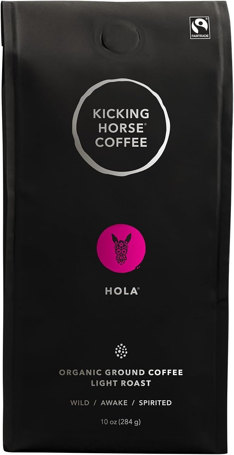 Kicking Horse Coffe, Three Sisters, e, Medium Roast, Ground, 10 oz - Certified Organic, Fairtrade, Kosher Coffee