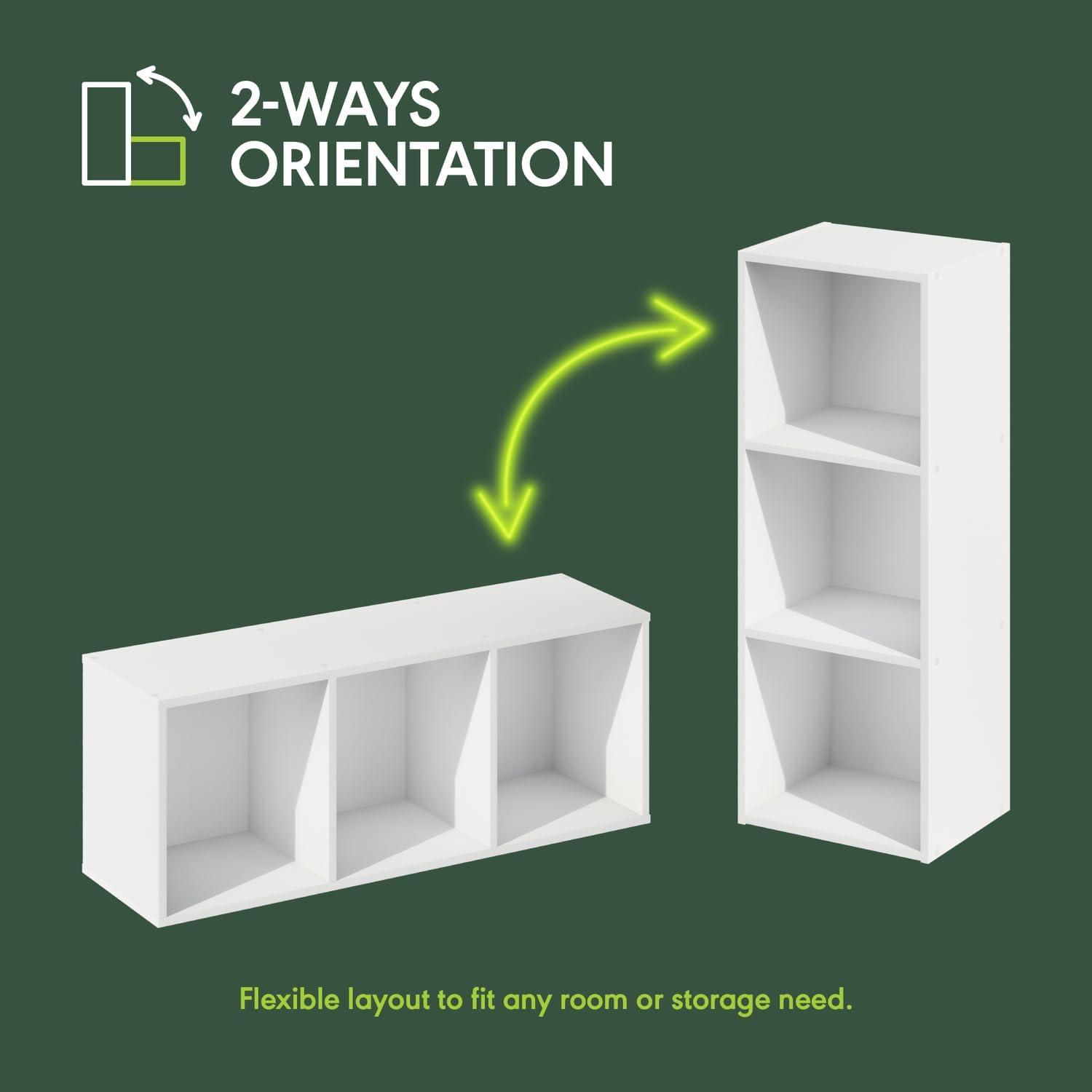 Furinno PASIR Book Shelf, 5-Tier Modern Bookshelf, Open Shelves Bookcase, 9 x 12 x 52, for Living Room, Bedroom, Home Office, Plain White