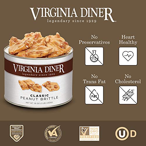 Virginia Diner - Gourmet Natural Extra Large Butter Toasted Virginia Peanuts, 18 Ounce Tin