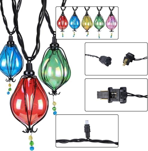 Vigdur Pineapple String Lights, 10FT Multicolor Patio Lights Outdoor